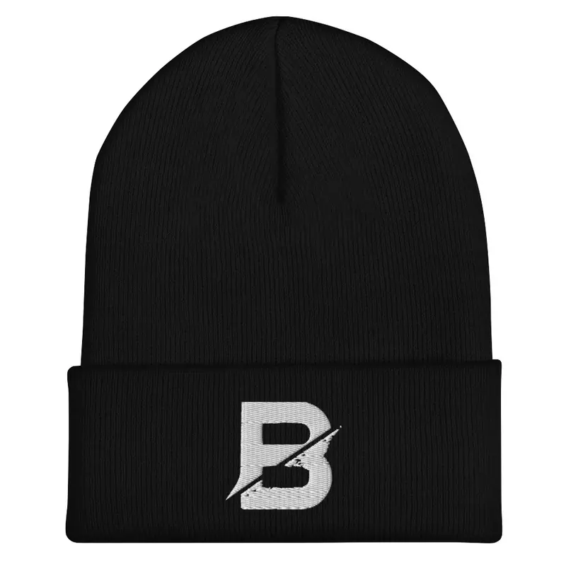 BassBoostedHardstyle Beanie White B Logo